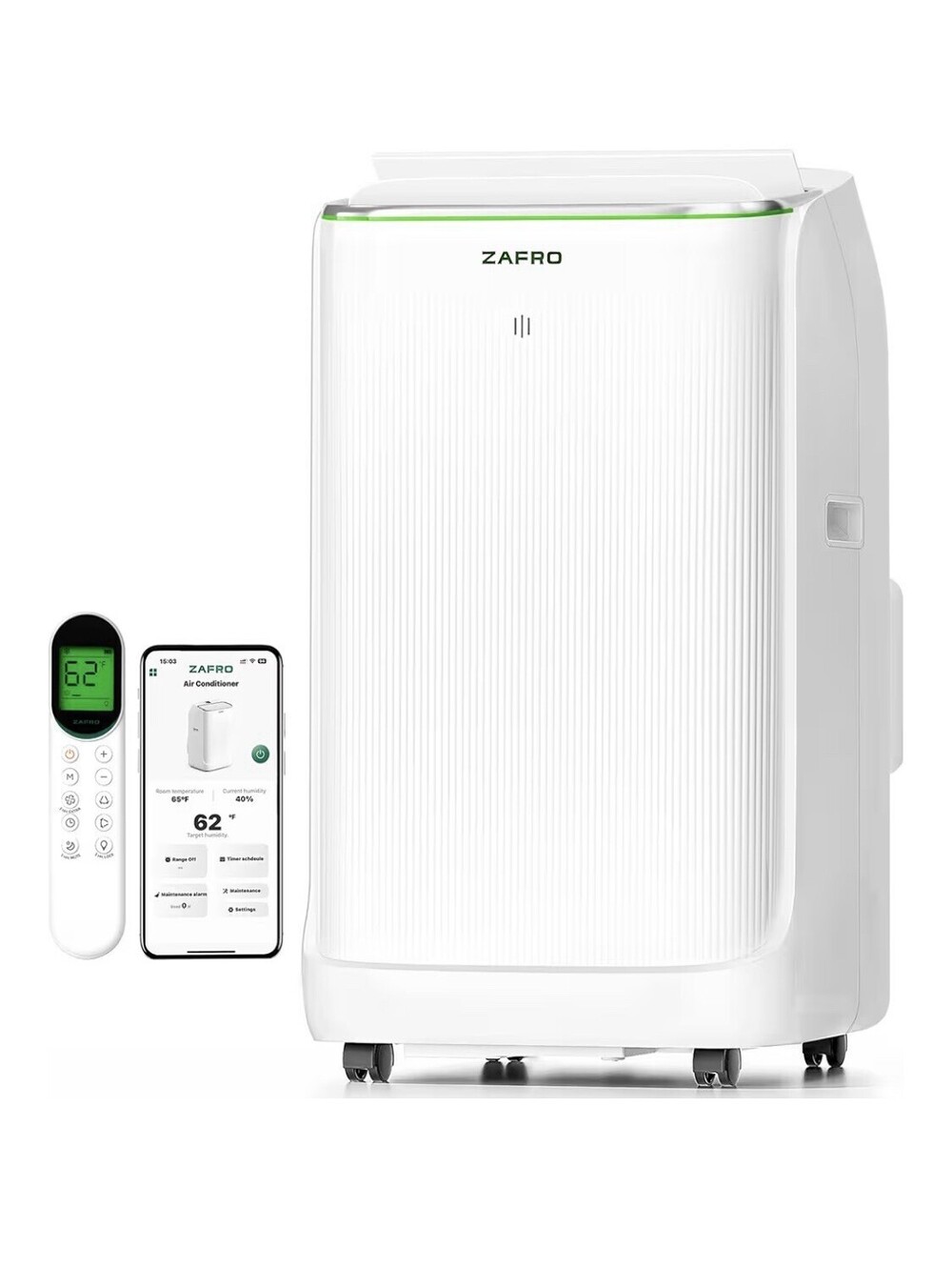 ZAFRO Smart Inverter Portable Air Conditioners, 14000 BTU (10000 BTU SACC)